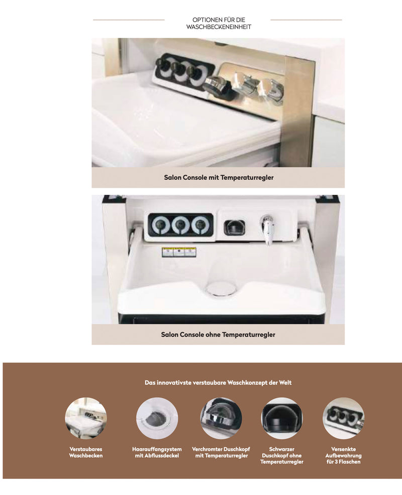 Takara Belmont Salon Console Fold-Out Washbasin