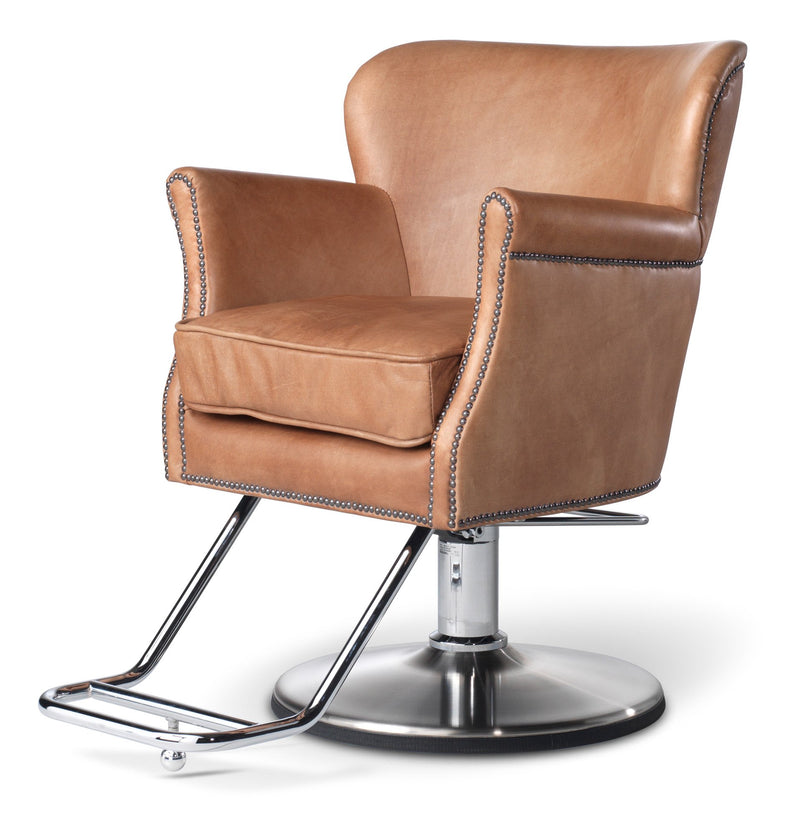 Takara Belmont Hairdressing Chair Genuine Leather Halo Series Model Dux